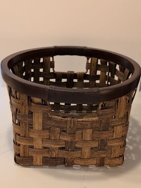 Vintage Woven Rustic Brown Storage Basket - Home Accents